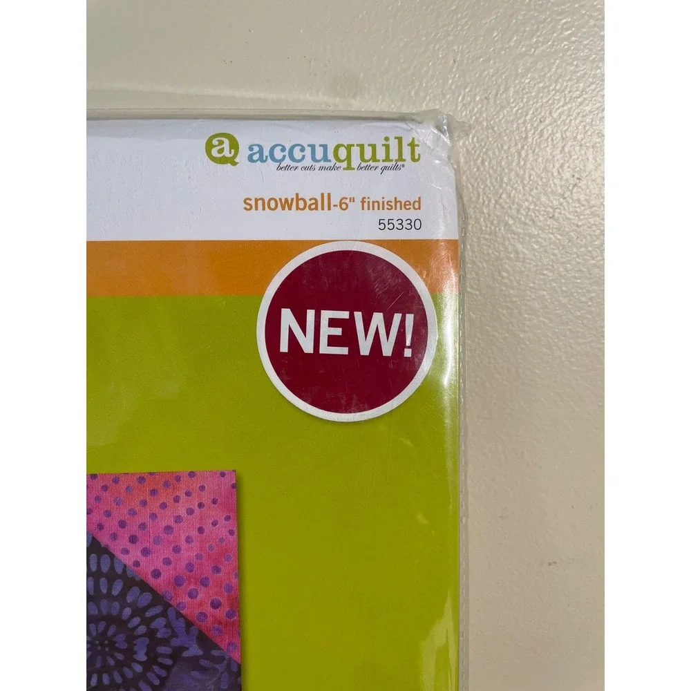 AccuQuilt GO! Snowball 6 Inch Finished Fabric Cutting Die 55330 New